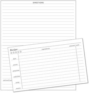 Rite In The Rain Weatherproof Recipe Cards, 6" x 5", 2-Sided, 100# Card-Stock Paper, 50 Pack (No. RC35), White