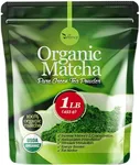 Organic Matcha Green Tea Powder (1 Lb) - 100% Pure Matcha for Smoothies Latte and Baking - Easy to Mix