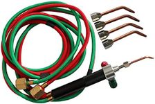 Jewelry Repair Torch Kit, Micro Mini Gas Little Torch Welding Soldering Oxygen Acetylene Torch Kit 5 Curved Tips in Box
