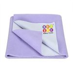 BeyBee Instadry Anti-Piling Fleece Extra Absorbent Quick Dry Sheet for New Born Babies, Cotton Bed Protector Mattress, Reusable Waterproof baby Cot sheet for Toddler Infant, Small size 50x70cm, Violet