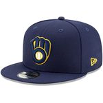 New Era mens Snapback, Milwaukee Brewers, One Size