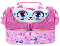 Kids Double Decker Cooler Insulated Lunch Bag, Back to School Large Meal Tote for Boys, Girls, Men, Women, with Adjustable Strap, Cat