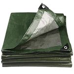 Onarway Tarpaulin Waterproof Heavy Duty 3m x 4m 105GSM Tarp Sheet Cover with Reinforced Grommets, Multipurpose For Outdoor Use Green