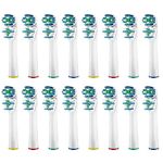 Iteryn 16 Pack Replacement Toothbrush Heads Compatible with Braun Oral-B Vitality Dual Clean 500 1000 2000 3000 5000 6000 7000 and More Vitality Smart Genius Series etc Electric Toothbrushes