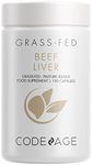 Codeage Grass Fed Beef Liver Supplement - Freeze Dried, Non-Defatted, Desiccated Beef Liver Glandulars Bovine Pills– Liver Health Foods Meat – Argentina Beef Vitamins For Liver - Non-GMO -180 Capsules