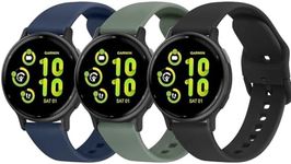 [3 Pack] Silicone Bands for Garmin Vivoactive 5 Band/Venu 2 Plus Bands/Venu sq Band/Venu Band/Vivomove 3 Band, 20mm Soft Quick Release Sport Replacement Strap Wristband