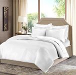 Bombay Dyeing Flora Plain Bleached Two Cotton Single Bedsheets with 2 Pillow Covers , 120 Thread Count - White