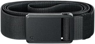 Groove Life Groove Belt Ultra Black – Men's EDC Belt with Magnetic Buckle – Stretchable Nylon for Everyday Carry, Golf, Tactical, Work, Holster & Utility Use - Size Large (37-40")