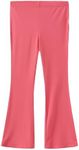 BambooBud Baby Girls Flare Pants Little Kids Girl Bell Bottoms Soft Long Leggings Elatic Waist Trousers Outfit, Magenta, 2T