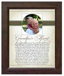 The Grandparent Gift Heart Collection 8x10 Picture Frame, Grandpa's Heart Poem