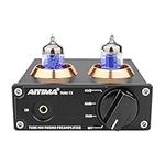 AIYIMA Tube T3 HiFi Tube MM Phono Preamp for Turntable MM Phonograph Stereo Audio Tube Preamplifier with Gain Adjust for Phono Turntable Record Player