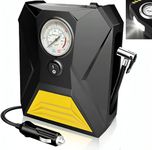 Premium 150 PSI 12V DC Portable Digital Air Compressor Pump with LED Light | Car & Bike Air Compressor with Pressure Gauge for Car, Bike, Bicycle, Balls, Toys and All in One Air Inflators (Compressor)