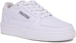 Nautica Boys and Girls Low-Top Basketball Sneakers: Stylish and High-Performance Footwear for Little Kids and Big Kids-Monsanta-White Mono Size-2