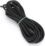 Yosoo123 Clothes Round Elastic Polyester Cord, 7mm Diameter, 10m Length, Black for DIY Clothing & Beading Crafts