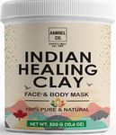 Indian Healing Clay 300g – 100% Natural Bentonite Clay for Detoxifying Face Masks, Hair Care, and Skin Treatments BY AMRIEL CO.