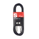 Stagg Deluxe Instrument Cable, 1/4" 6.35mm Jack To Jack, Heavy-Duty Connectors, 6 Metres / 20 Feet, Black