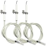 MCAMPAS 3 Packs Grill Igniter Wire kit & Ceramic Electrode Replacement Parts for Select Gas Grill Models by Aussie, BBQ Grillware and Others