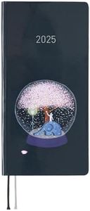 Hobonichi Techo 2025 Weeks [English/Tall and Slim Size/January Start/Planner] Hiroko Kubota: Night Cherry Blossom Snow Globe