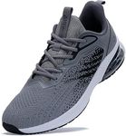 Mens Air Running Shoes Comfortable Walking Tennis Sneakers Lighweight Athletic Shoes for Sport Gym Jogging US 7-12, Grayblack, 9.5