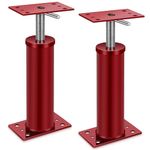 Yaocom 2 Pcs Adjustable Jack Post, 12"-16" Height Range, Basement Floor Jack Screw Jack House Jacks for Lifting Joist Beam Brace for Cellar Ceiling, Center Point Load Capacity 11023 Lbs, Red