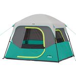 CORE 4 Person Straight Wall Cabin Tent with Screen Room| Portable Camp Tent with Carry Bag for Outdoor Car Camping | Included Tent Gear Loft Organizer for Camping Accessories