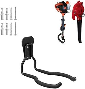 Garden Power Tool Hanger, Garage Wall Hooks, Weedeater Rack, String Trimmer Hanger, Weedeater Hanger, Power Tool Holder for Garage Wall, Utility Hooks for Garage Tool Organizers and Storage (1 Pcs)