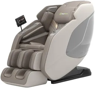 Real Relax 4D Massage Chair Full Body, Zero Gravity Recliner with Negative Ion Purification, Aromatherapy, 20 Auto Modes, Yoga Stretching, Touch Screen, Foot Rollers, Wireless Charger, PS5200 Brown