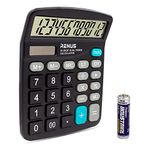 RENUS Calculator Electronic Desktop Calculator 12 Digit Large Display, Solar Battery LCD Display Office Calculator