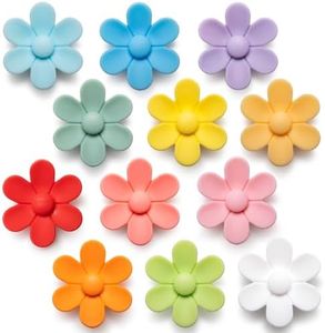 SUNURS 3D Solid Color Flower Cute Fridge Magnets for Locker, Colorful Strong Decorative Funny Refrigerator Magnets for Whiteboard, Kitchen, and Office (12 Pieces)