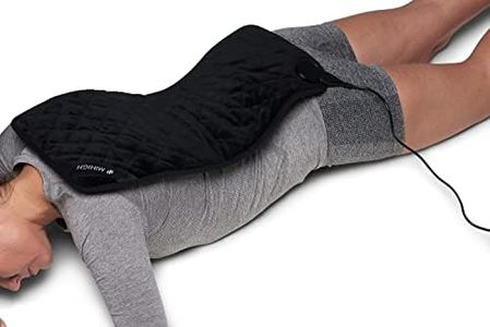 MiHIGH Infrared Heating Pad for Back Pain & Cramps (Black) - Weighted Heat Pad with Temperature Controller Supports Relief for Shoulders - Hot Pad Promotes Circulation for Stomach, Arms, & Legs