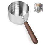 FAFAFLYER Dog-Cat Food-Scoop Measuring-Cup - 304 stainless steel material.1-Cup capacity. Precision scale measurements, HTM-304