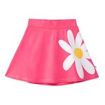 YouGotPlanB Girl's Above Knee Daisy Skater Skirt with Attached Inner Shorts - (SS-Daisy_Bubblegum_8-10 Years)