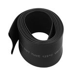 sourcingmap 28mm Dia 2:1 Heat Shrink Tubing Tube Sleeving Wire Cable Black 2M Length