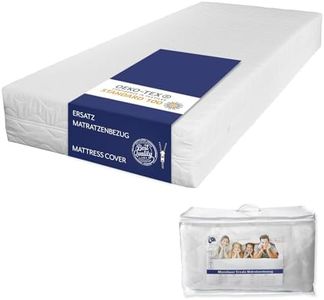 TULENA Housse de Matelas en Microfibre avec Fermeture éclair, 160x200 cm, Hauteur 14 à 16 cm, matelassée, Blanche, hypoallergénique, certifiée Öko-Tex