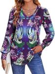 Zeagoo Long Sleeve Blouses for Women 2024 Fall Fashion Paisley Floral Boho T Shirts Causal Dressy Tunic Top