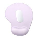 Hsurbtra Ergonomic Mouse Pad with Wrist Rest Support, Gel Mouse Pads with Non-Slip PU Base, Pain Relief Memory Foam Mousepad for Laptop PC, Cute Office Supplies Desk Decro Accessories Vanilla Purple