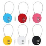 6pcs Combination Padlocks, Padlocks with Code Padlock, Small 3 Digit Padlock with Combination Padlock for Suitcase Padlocks, Gym Locker Padlocks, Weatherproof Outdoor Padlock for Luggage Cabinets