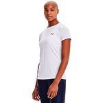 Under Armour Women's Tech Short-Sleeve T-Shirt, White (100)/Metallic Silver, XX-Large