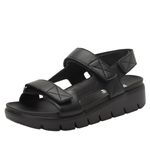 Alegria Henlee Womens Platform Sandal, Black, 7-7.5