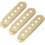 Musiclily Pro 52.5mm Plastic Single Coil Pickup Covers Set for USA/Mexican Strat ST Style Electric Guitar, Cream (Set of 3)