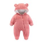 Xifamniy Baby Newborn Girls Boys Winter Clothes Suit Snowsuit Jumpsuit Footie Romper Hooded Outwear