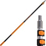 18 ft Long Telescopic Extension Pole // Multi-Purpose Extendable Pole with Universal Twist-on Metal Tip // Lightweight and Sturdy // Best Telescoping Pole for Painting, Dusting and Window Cleaning