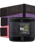 Ez Sweat Xchange Waist Trimmer by Tecnomed (3 Colors In 1) - Waist Trainer for Women - Body Wrap - Workout Sweatband Belt, Purple, Pink, Black, Large