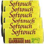 Softouch Garbage Bags Small (17 x 19 inches) | 30 Bags/Roll | Pack of 6 | 180 Count | Strong Disposable Waste Bags for Kitchen, Office, Home