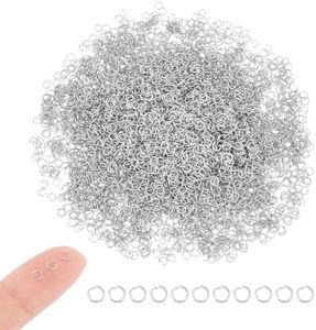 UNICRAFTALE 1000Pièces Anneaux de Saut 3mm Anneaux de Saut Ouverts Acier Inoxydable Anneaux de Saut Ronds Accessoires de Bijoux pour la Fabrication de Bijoux de Bracelet de Boucle D'Oreille