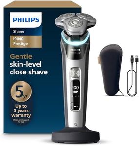 Philips Shaver i9000 Prestige, Wet & Dry Electric Shaver, Dark Slate Nova, with Skin IQ Technology, Triple Lift & Cut System, 360 Rotating Dual SteelPrecision Blades, Model XP9204/10