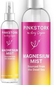 Pink Stork Magnesium Mist: Topical Magnesium Spray, Hormone Balance - Morning Sickness & Nausea Relief - Stress Relief & Energy Support, Ease Muscle Cramps - from The Dead Sea, Women-Owned, 4oz Spray