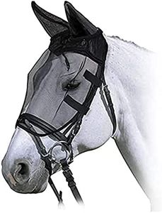 Masque Anti-Mouches Horses Riding Fly Mask, Équitation, N’Entrave Pas Le Champ de Vision du Cheval, Protection des Yeux et des Oreilles (XL)