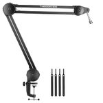 TECHBLAZE Professional Microphone stand Heavy Duty Suspension Mic holder stand Adjustable Scissors Boom arm mike stand for Blue Yeti Snowball and Blue Yeti stand