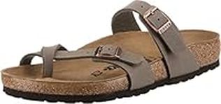 Birkenstock MAYARI Birko-Flor Nubuck, Women’s Flip Flop Sandals, Grey (Stone), 5.5 UK (39 EU)